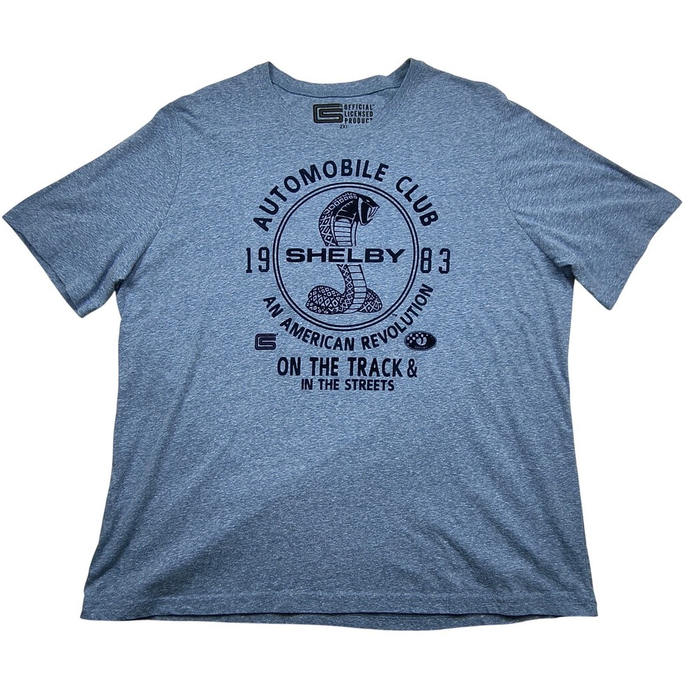 Shelby Cobra Automobile Club Graphic T-Shirt Mens 2XL Blue Heather Fifth Sun Tee